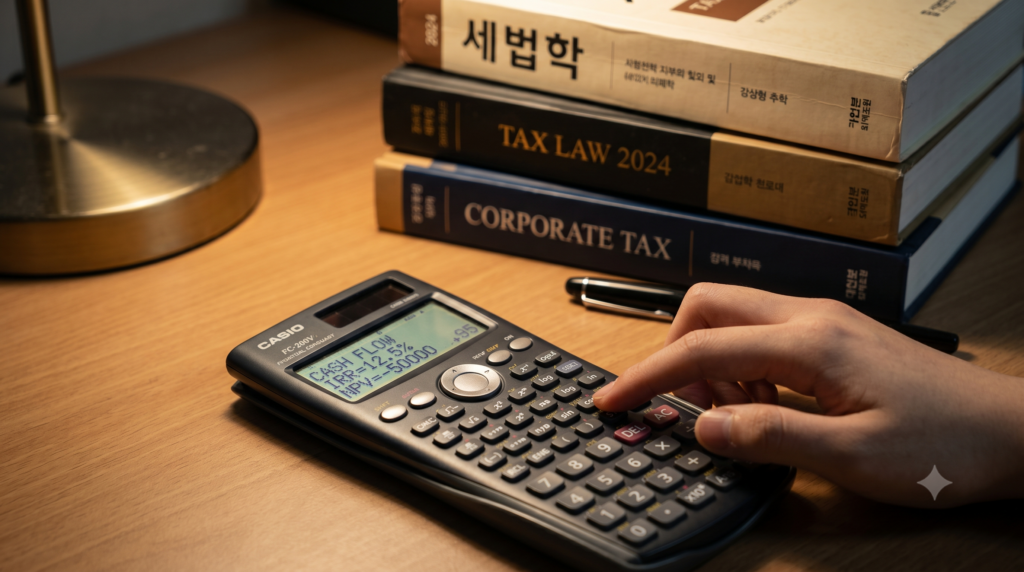 세무사 2차 시험 회계학 및 세무회계 과목 계산 문제를 정확하고 빠르게 풀기 위한 재무 계산기와 세법 기본서