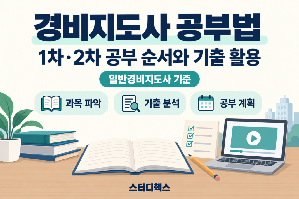 일반경비지도사 공부법의 과목 파악·기출 분석·공부 계획 안내