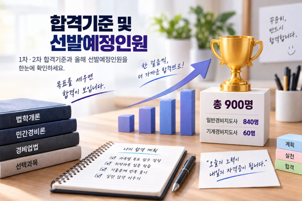 2026 제28회 경비지도사 합격기준 및 선발예정인원 900명 안내